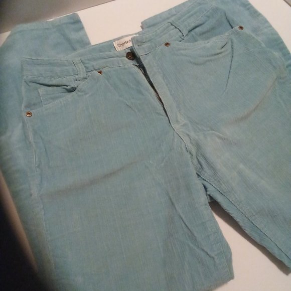 corduroy pants, Chadwick, size 8, teal - Picture 3 of 3
